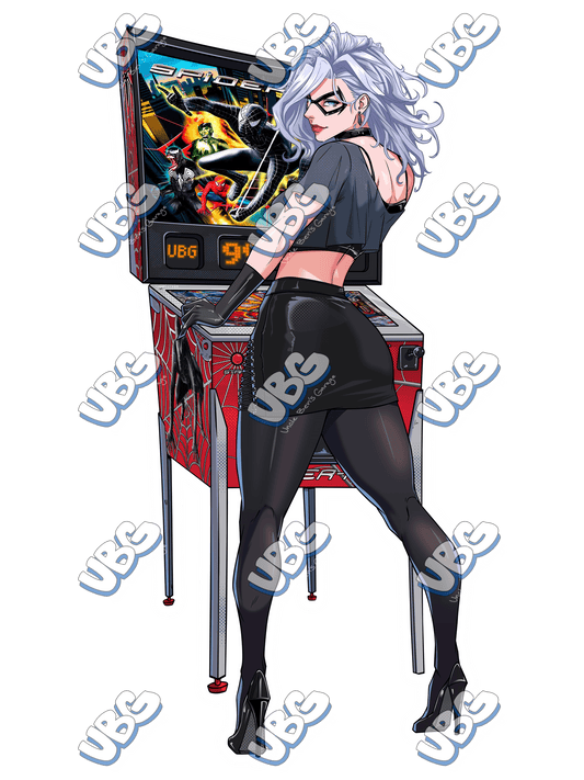 Black Cat Pinball Sticker